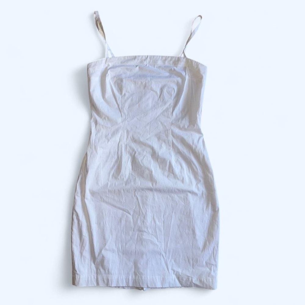 Hugo Buscati White Spaghetti Strap Dress